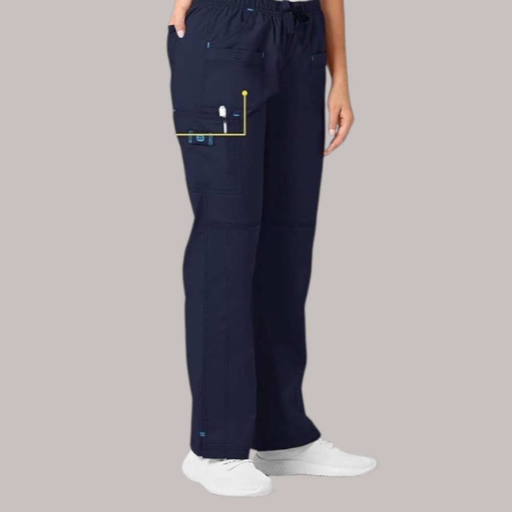 WonderWink Womens Wonderwork Women's Pull-on Cargo Scrub Pant 3X